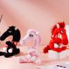 2026 Year of the Horse Mascot High-Cool Black Horse Plush Keychain Bag Charm Stuffed Animal Pendant Premium Decorative