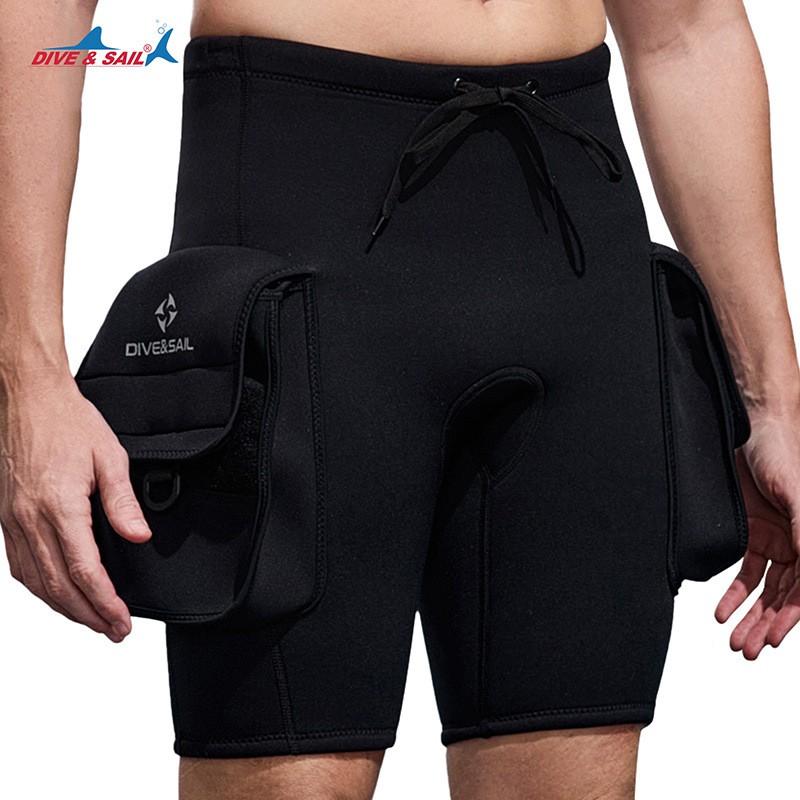 Mens 3mm Neoprene Dive Shorts With Large Pockets Scuba Diving Snorkeling Surfing Sailing Warm Water Sports