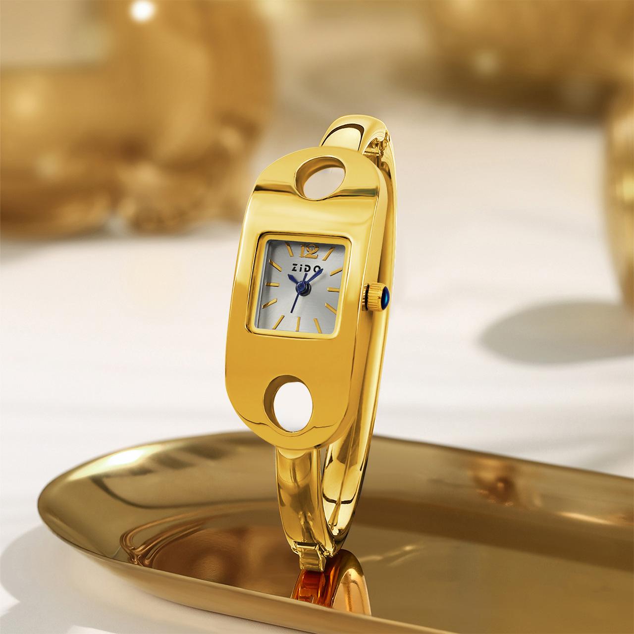Girls Watch Bracelet Watch Retro Women S Gold Bracelet Elegant Fashion Niche Light Luxury Quartz Watch naked watch
