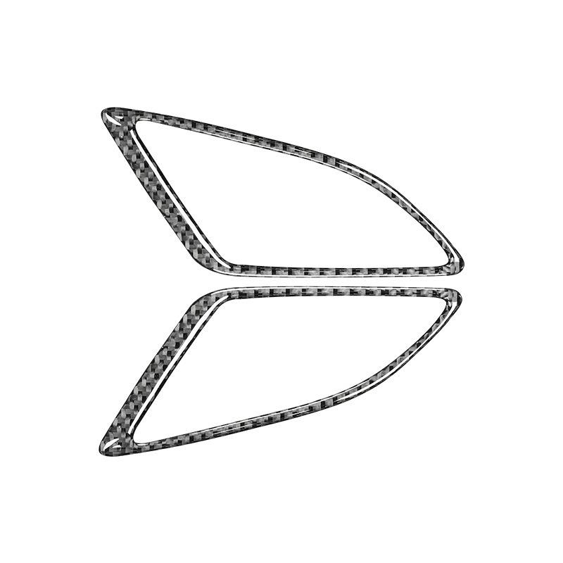 Carbon Fiber Car Trument Panel Left Right Air Outlet Frame Decoration Sticker For Mazda 3 Axela 2014-2017 Interior Parts