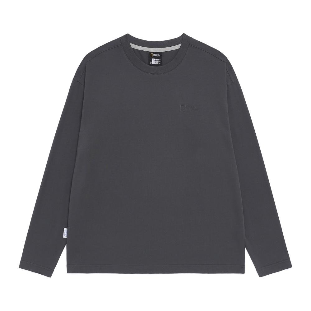 NATIONALGEOGRAPHIC N265Uts901 Supima Semi-Overfit Long Sleeve T-Shirt Grey