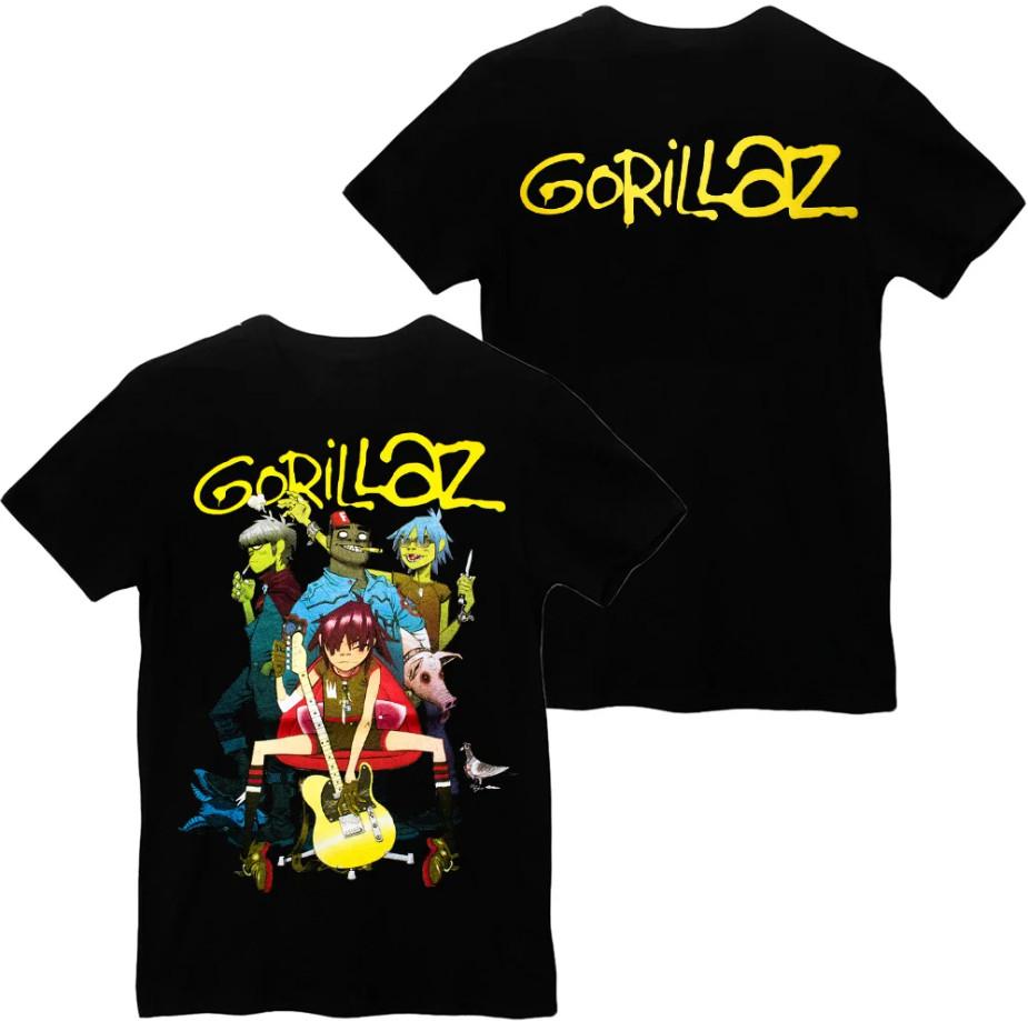 Gorillaz Unisex Graphic Tshirt – Iconic Virtual Band Artwork Edition Unisex T-Shirt XL