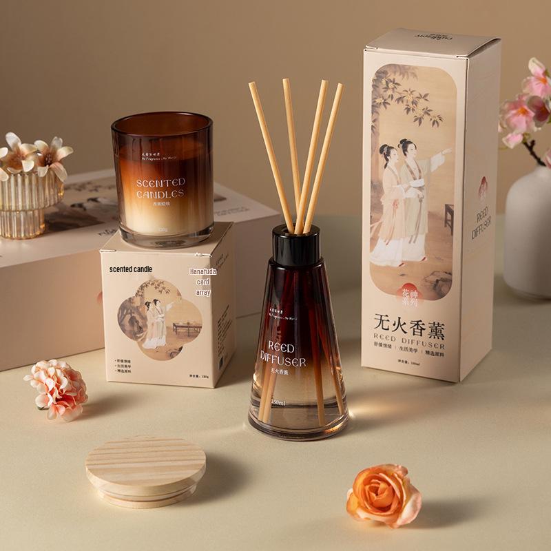 Flower God Flameless Rattan Aromatherapy Gift Set for Home & Hotel