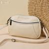 Leather Women's Bag New Fashion Splicing Shoulder Messenger Bag High-end First-layer Cowhide Bag