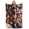 Coperte Divertenti con Collage di Foto di Hugh Jackman Morbidissime in Flanella Coperta Calda Lavabile in Lavatrice