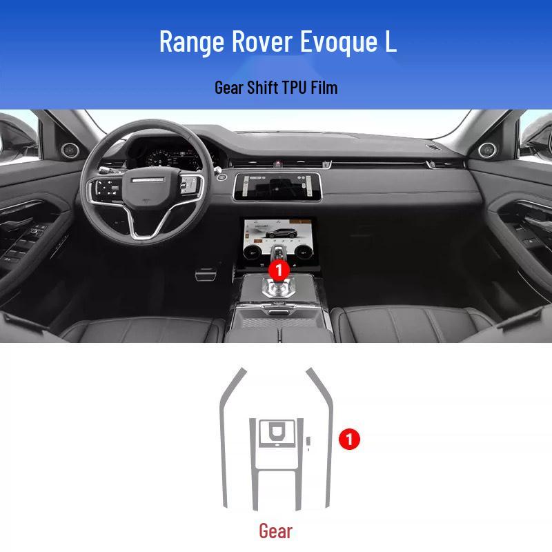 Pellicola Protettiva Interna per Land Rover Range Rover Evoque 2021-2026: Adesivo per Schermo, Leva del Cambio, Navigazione e Console