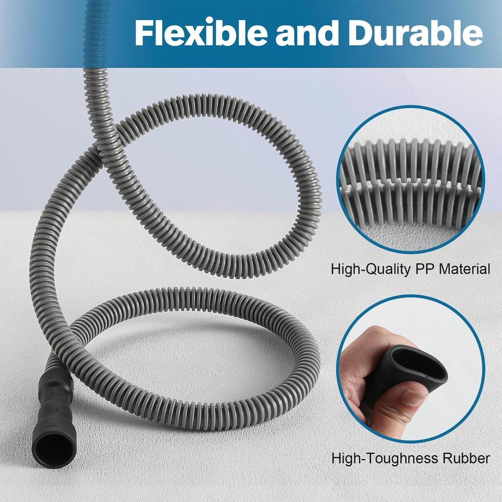 Dishwasher Drain Hose Universal Washing Machine Dishwasher Drain Waste Hose AC Drainage Hose Dehumidifier Drain Hose With Clamp