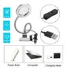 7W USB Reading Table Light 8X Magnifier Glass LED Desk Lamp Eye Protection Tooth Beauty Makeup Tattoo Light Clip-on Bendable