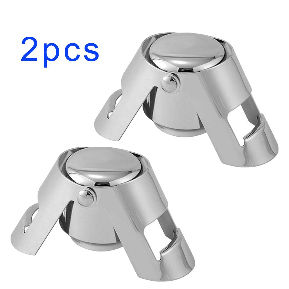 1/2/3pcs Champagne Stopper with Stainless Steel Champagne Bottle Stopper with Food Grade Silicone Reusable Champagne Cork 7