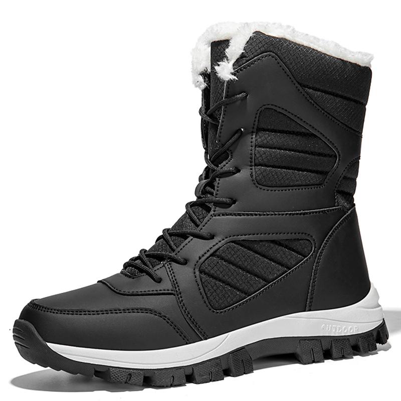 36-45 Men's Winter High Bands Boot Anti-Slip Waterproof Warm Pole Wool Warm Large Size Snow Boot Women's Shoes