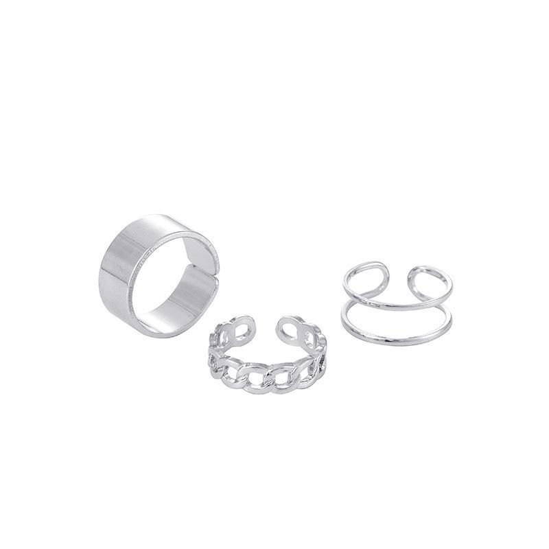 Chic INS Style Pearl Earrings & Geometric Pendant Necklace Bracelet Ring Set