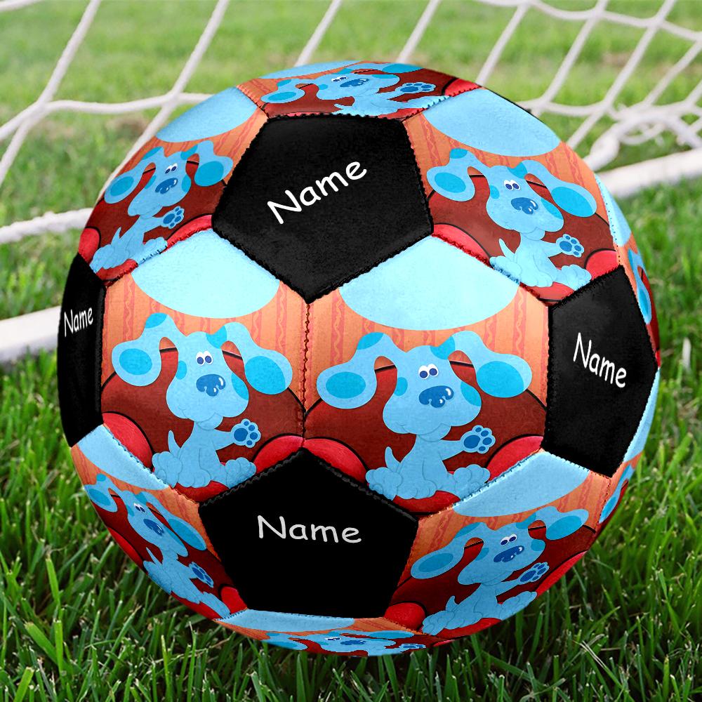 Custom Name Blue's Clues Theme Size 5 Soccer Ball, Suitable for Both Indoor and Outdoor Matches, a Gift Suitable for Everyone.