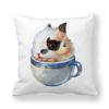 Cartoonish Cute Animal Patterns Digital Printing Short Plush Pillow Covers For Car Sofa Office Cushion Cover Home Goods