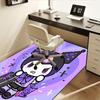 1pc Sanrio Kuromi Mermaid Printed Office Carpet Rectangle Rug Under The Table,Perfect Room Decor for Living Room, Bedroom, Kitchen, Non-slip Floor Mat