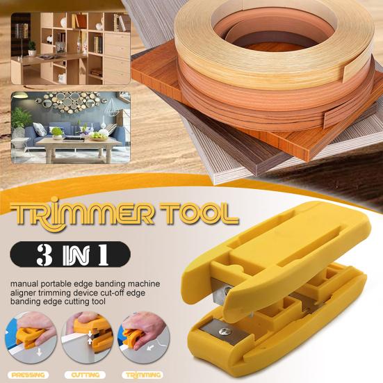 Edge Banding Trimmer Sturdy Structure Easy to Use Compact Design Portable Wood Chamfering Fillet Scraper Woodworking Tool