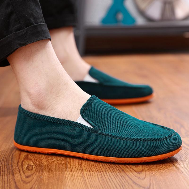 Fashion Man's Big Size Loafers Shoes Flats Slippers Fabric Slip-on Men Gommino Driving Shoes Fashion Summer Style Soft Male Moccasins