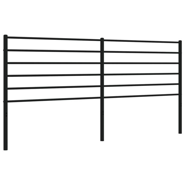 VidaXL Black Metal Headboard 200 Cm 352357