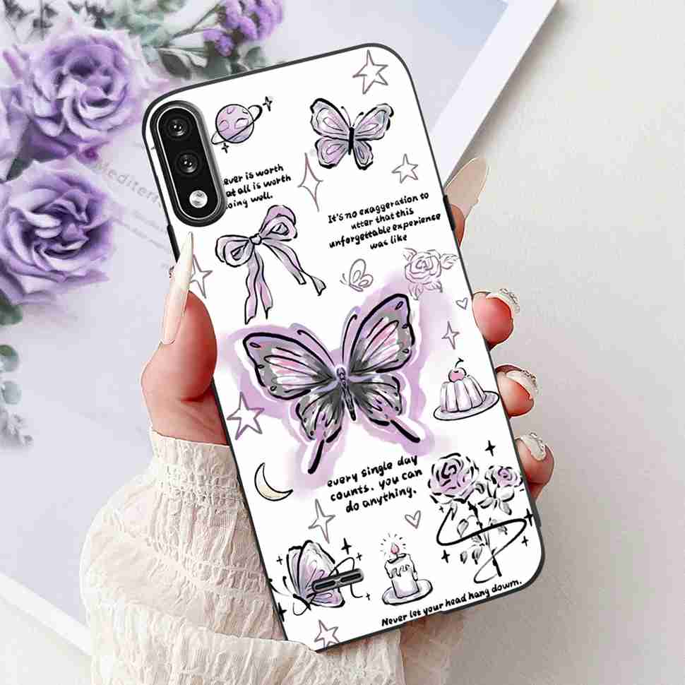 For LG K22 2020 Casing 6.2" Floral Pattern Cover Silicone Soft TPU For LG K 22 K22 LGK22 Cases Screen Protectors Coque Fundas