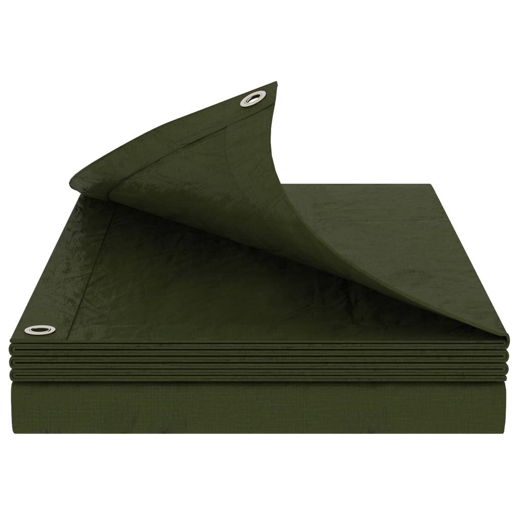 Tarpaulin with Eyelets Green 4 x 6 m 260 gsm PE