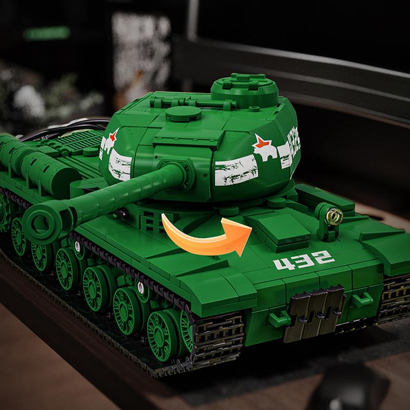 Non-Toxic New Classic Heavy Tank Kv-2 Bricks Moc Set Ww2 Is-2 Panzer Building Blocks Model War Military Cars Children Toys Adult Children Gifts