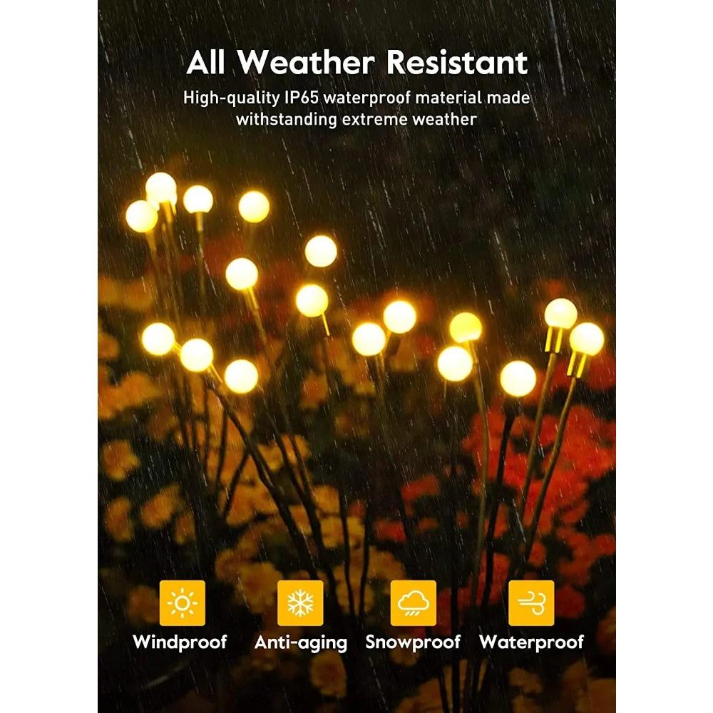 6/8/10 LED Solar Gartenleuchten Powered Firefly Lichter Outdoor Wasserdicht Lebendige Gartenleuchten für Terrasse Weg Dekoration,Warm