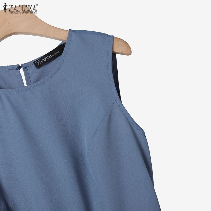 ZANZEA Women Long Sleeve Cardigan Blazer and Dress Summer Two Piece Suit Sets