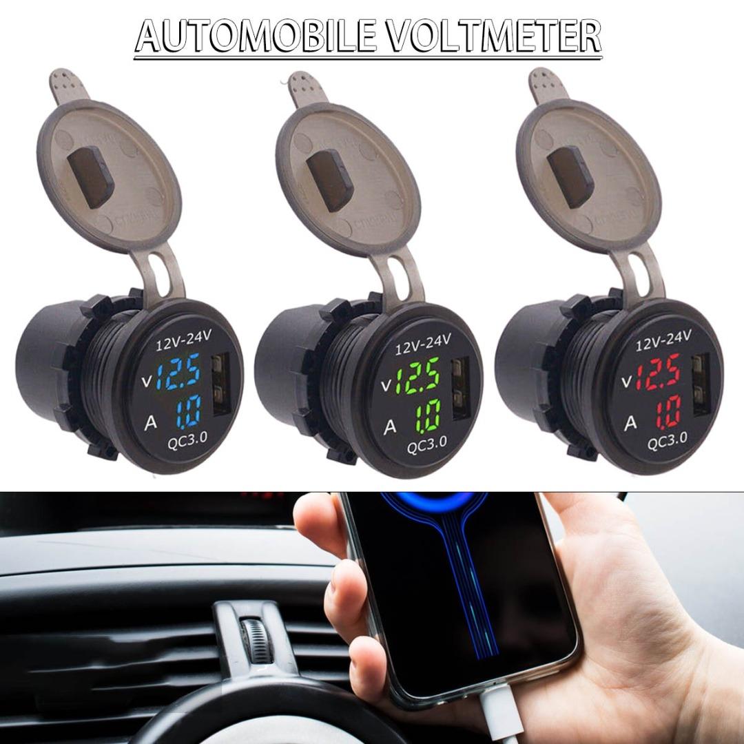 

PDTO Новое автомобильное зарядное устройство USB 26 Вт, вольтметр, усилитель, адаптер быстрого зарядного устройства для iPhone Samsung