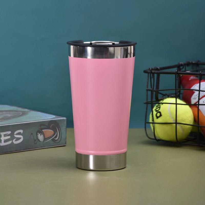 473ml Cold Beer Cups with Bottle Opener Lid Stainless Steel Thermos Water Coffee Mugs for Tea Thermal Tumblers Drinkware