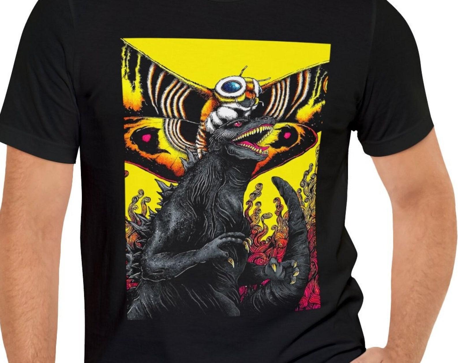 Mothra vs Godzilla T-Shirt Short Sleeve Movie Tee XL