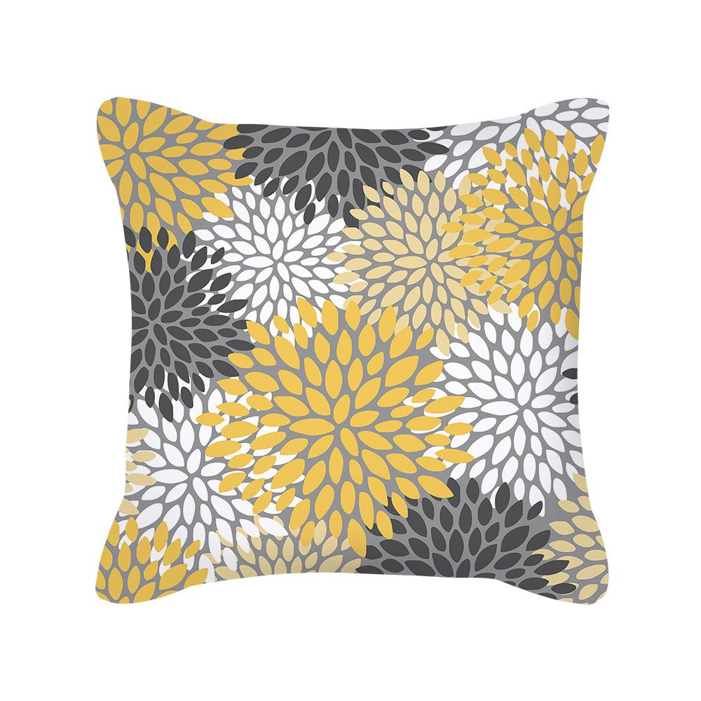 New Thanksgiving Throw Pillow Cover Yellow Letter Sunflower Office Cushion Sofa Pillow Cover