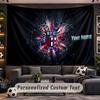 Bologna FC Personalized Tapestry Support Custom Name, Wall Art Home Decoration