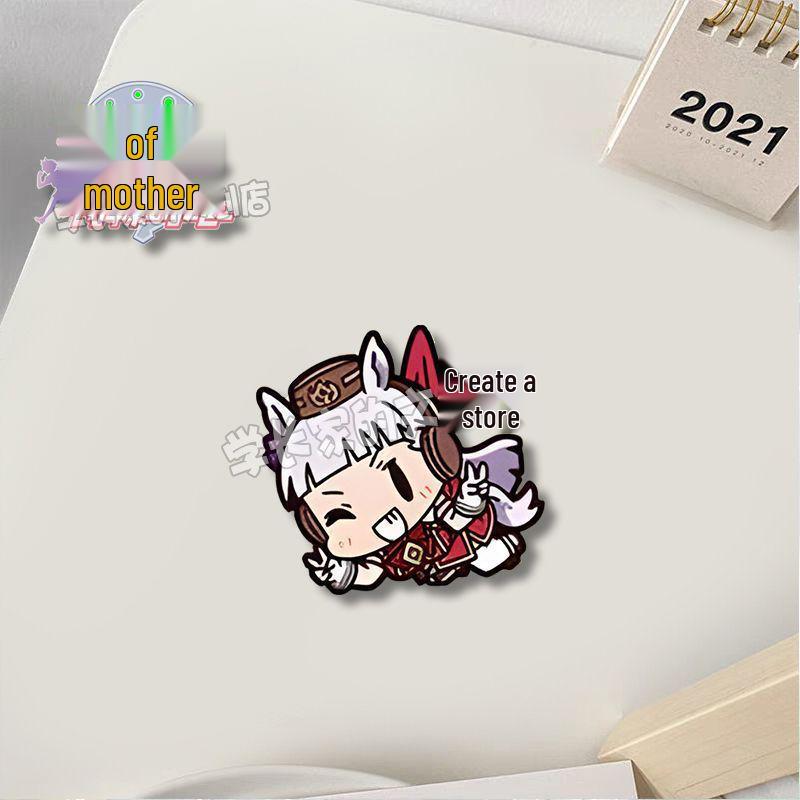 Pretty Derby Brooch: Uma Musume Tokai Teio, Silence Suzuka & Twin Turbo Pendant Badge