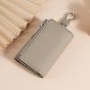 Genuine Leather Key Wallet With Zipper Coin Purse For Women Home Storage