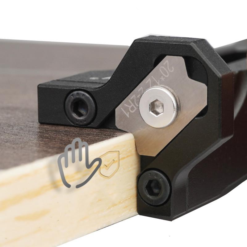 Quick Edge Deburring Trimmer - Handheld Woodworking Chamfer Tool - Manual Corner Arc Scraper for Fast Finishing and Smoothing