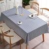 Grid PVC Tablecloth: Waterproof, Oil-Proof, Scald-Proof, No-Wash, Fresh Style Table Cover for Coffee Tables