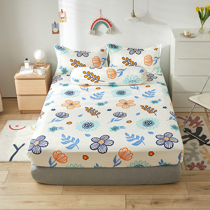 Queen Fitted Sheet King Size With Elastic Bed Cover For Double Bed Avocado Pattern Mattress Covers(no Pillowcase)