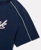 Reebok New Basic Lettering Short Sleeve Piste - Navy