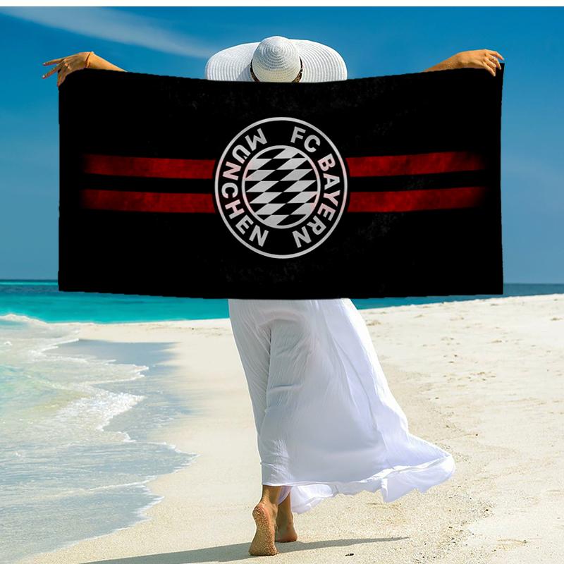 Ultra-Soft Beach Towel with Bayern Munich Theme,Ideal for Pool - Camping, Diving - Perfect Travel Essential, Vibrant Beach Towel.