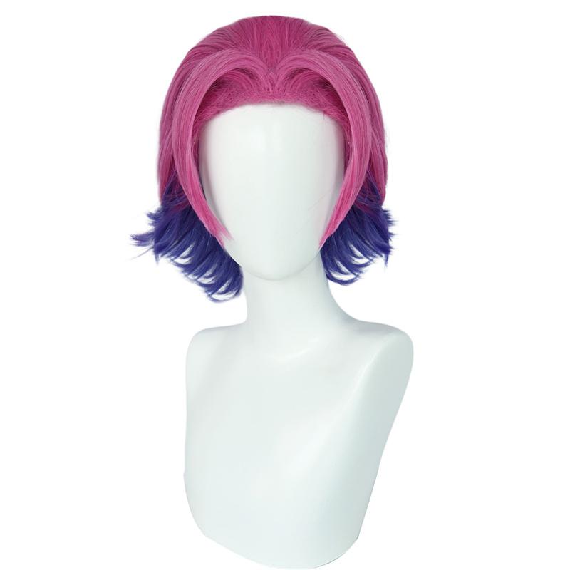 

Парик для косплея Shieda Kayn LOL Heartsteel Shieda Kayn 30 см, красные, смешанные, фиолетовые, термостойкие синтетические волосы, игровые парики для аниме + шапочка для парика One Size