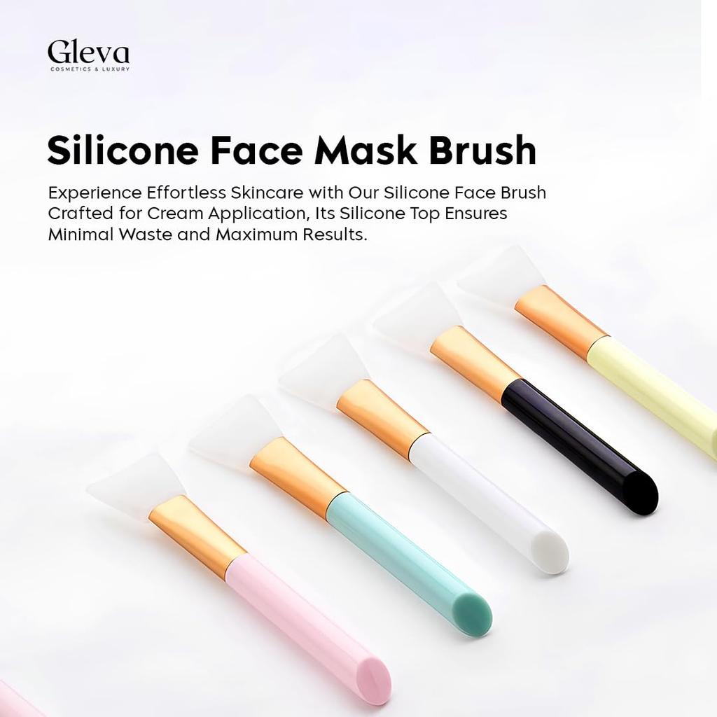 Gleva Soft Silicone Facial Mud Applicator Clay Tools Face Mask Brushes, Hairless Moisturizers Applicator Tools, Face Mask Beauty Tools for Sleeping