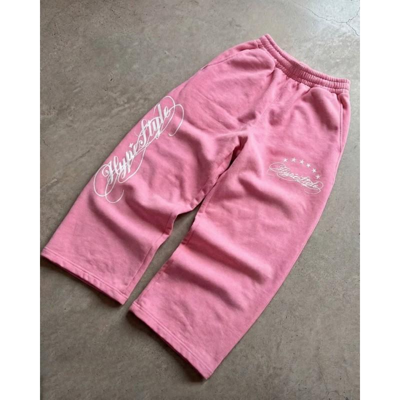 Y2K Zip-Up Hoodie Sweatshirt Set Unisex Loose Fit Streetwear Tracksuit Letter Print Casual Outfit