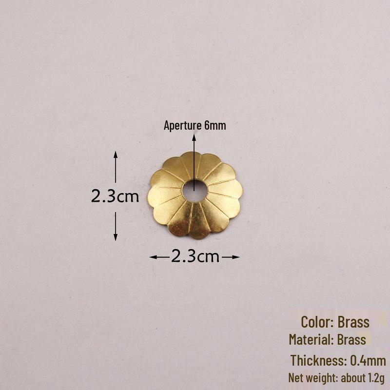 Antique Chinese Copper Plum Blossom Pull Handle and Gasket for Furniture Decoration