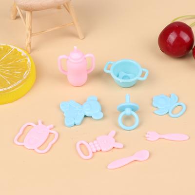 9Pcs/Set Mini Boneca Chupeta Bebê Talheres Conjunto de Brinquedos Caseiros Suprimentos Chupetas para Bonecas Brinquedo Infantil Acessórios para Chupeta de Bebê