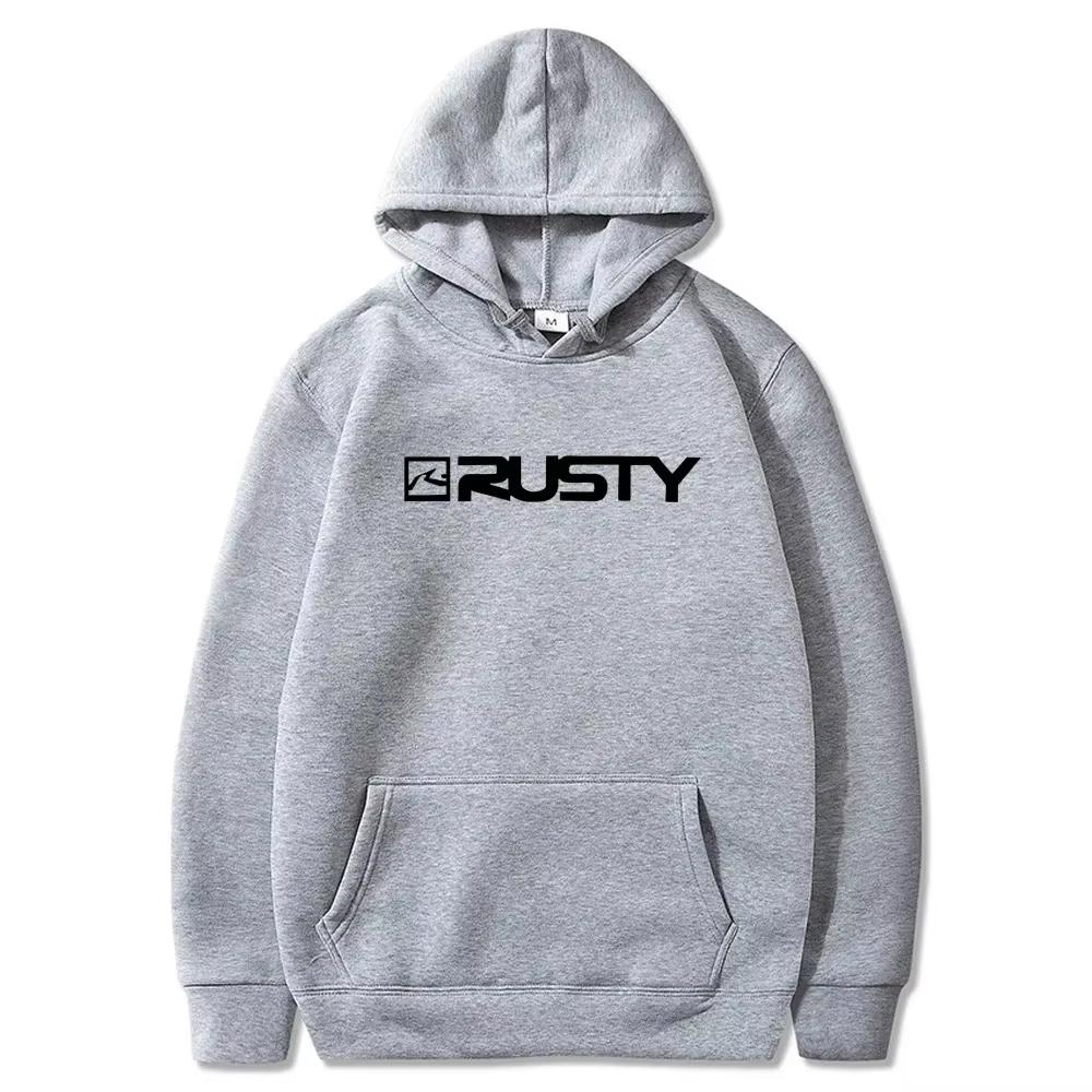 Men's Sportswear Kangaroo Winter Truly Comfortable StreetWe Unisex Rusty Printed Hoodie Casual Pattern Sweater TOPS Sweatshirt