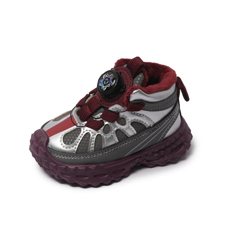 Children's Fleece-Lined Toddler Sports Shoes - Warm Winter & Autumn Footwear for Boys and Girls