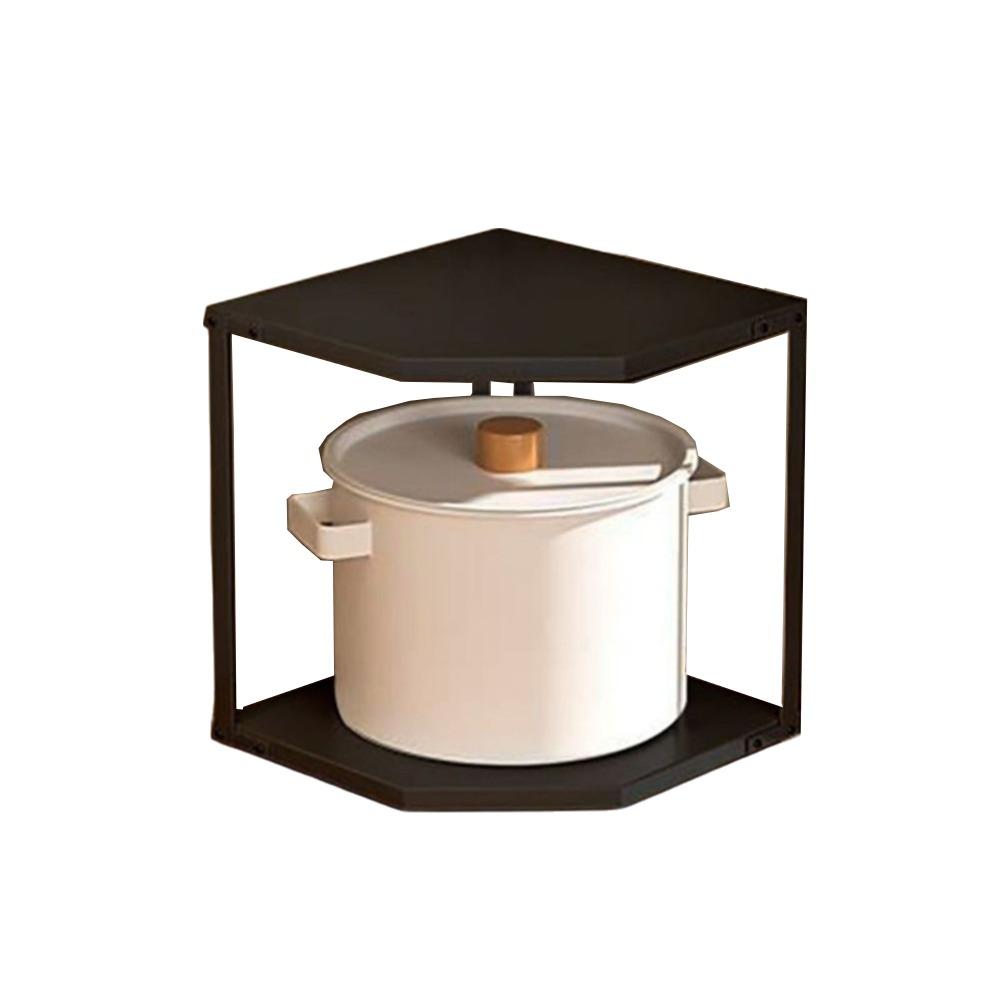 2/3 Tier Corner Pot Storage Rack Space Saving Pots and Pans Organizer  Kitchen