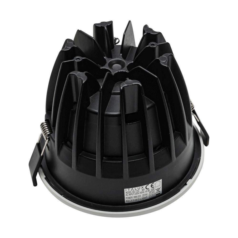 Oprawa Wpuszczana Oczko Hermetyczne IP54 LED 18W REZZO DG-125C/WK-NW/70 Italux