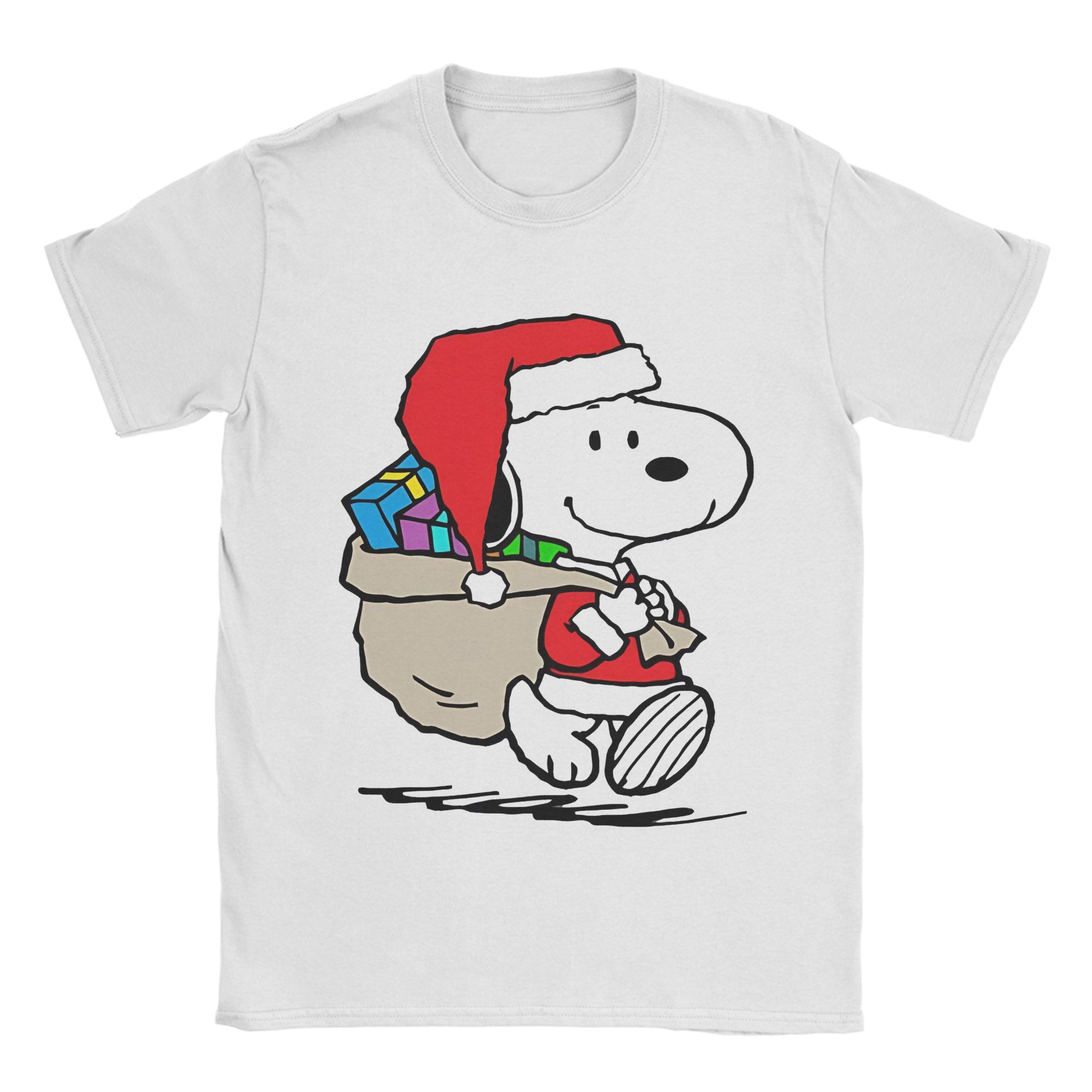 

Cartoon Snoopys Christmas 2025 Snow Winter Apparel Unisex Women T Shirt Cotton Tee Graphic Tops Tshirt Skinfriendly Soft S