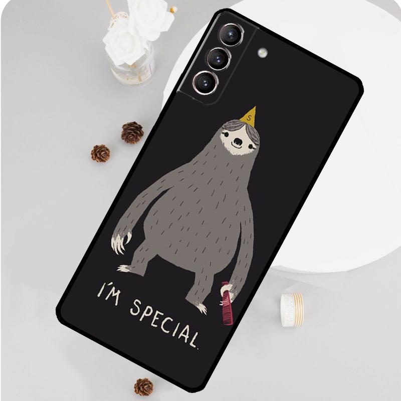 Funny Cute Sloths Phone Case For Samsung Galaxy S25 S26 Ultra S20 S21 S22 S23 S24 S10 Plus S25 FE Funda Cover