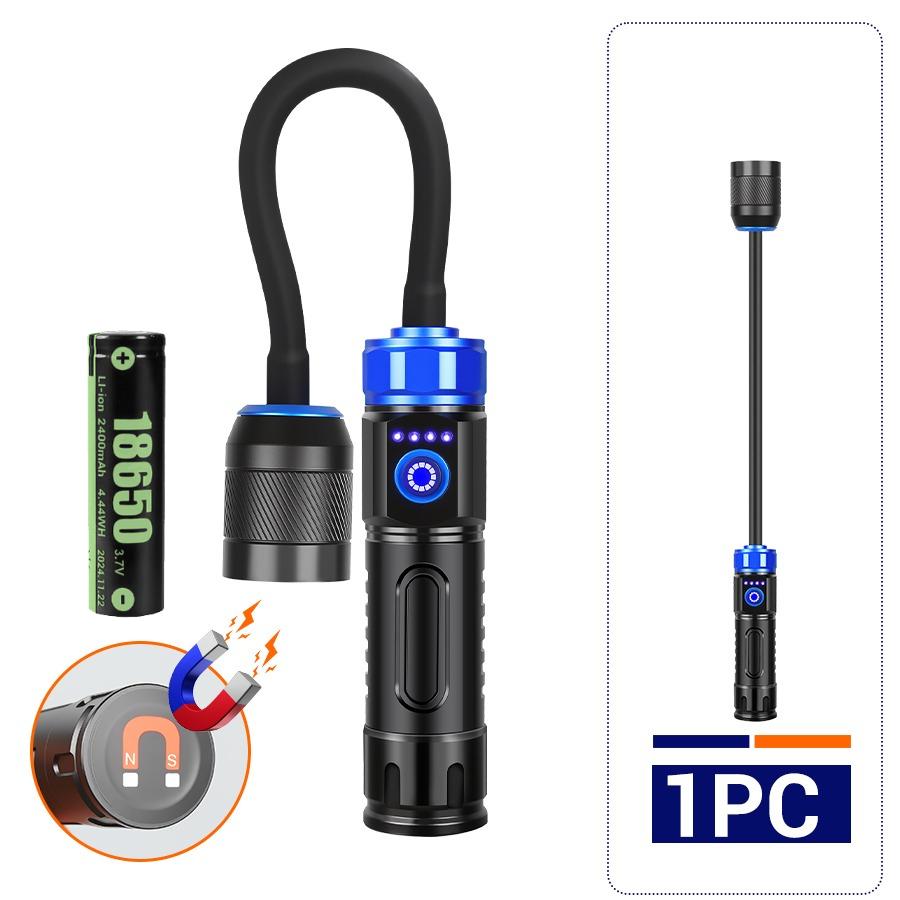 D5 Super Bright Car Repair Light Inspect Rechargeable 360 Degree Portable Adjustable Handheld EDC Flashlight Magnetic Tail Torch
